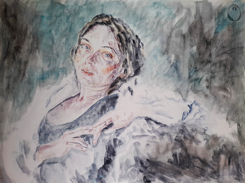 oil on paper - olio su carta di Piro